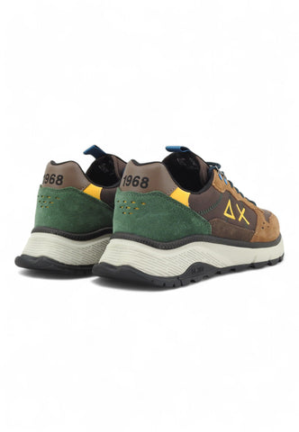 SUN68 Fire And Lamping Sneaker Uomo Marrone Z44128