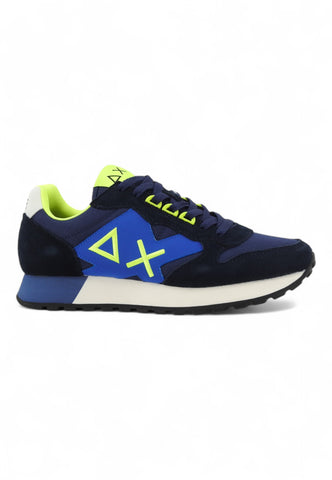 SUN68 Running Jacky Fluo Sneaker Uomo Blu Z44115