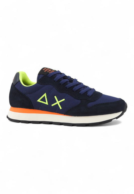 SUN68 Running Tom Fluo Sneaker Uomo Blu Z44102