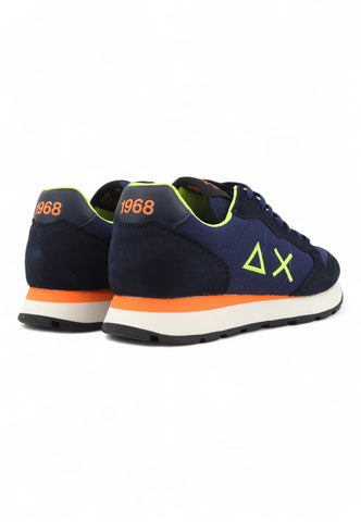 SUN68 Running Tom Fluo Sneaker Uomo Blu Z44102