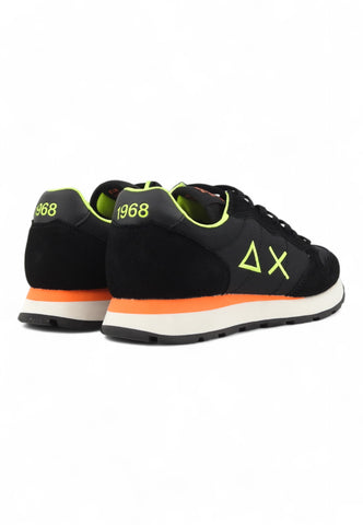 SUN68 Running Tom Fluo Sneaker Uomo Nero Z44102