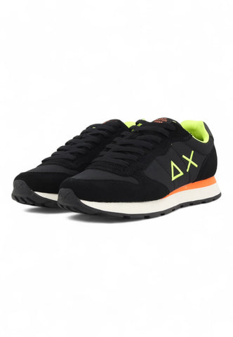 SUN68 Running Tom Fluo Sneaker Uomo Nero Z44102