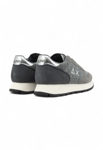 SUN68 Running Ally Glitter Sneaker Donna Grigio Z44204