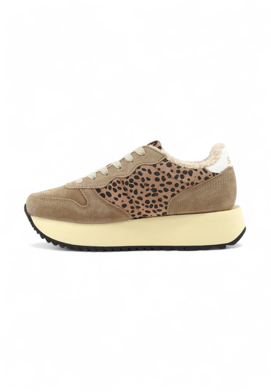 SUN68 Running Big Sneaker Donna Beige Z44220