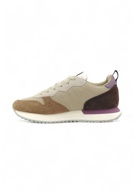 SUN68 Running Multicolor Sneaker Donna Beige Z44209