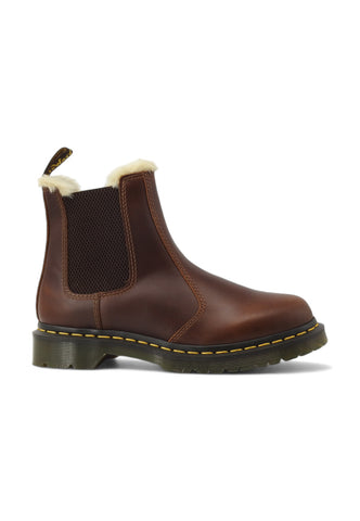 DR. MARTENS Polacco Smooth Pelo Interno Stivaletto Donna Marrone 2976-LEONORE-23898243