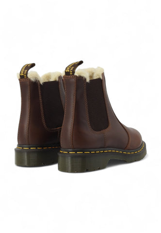 DR. MARTENS Polacco Smooth Pelo Interno Stivaletto Donna Marrone 2976-LEONORE-23898243