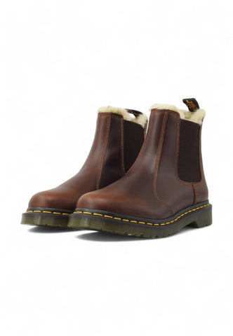 DR. MARTENS Polacco Smooth Pelo Interno Stivaletto Donna Marrone 2976-LEONORE-23898243