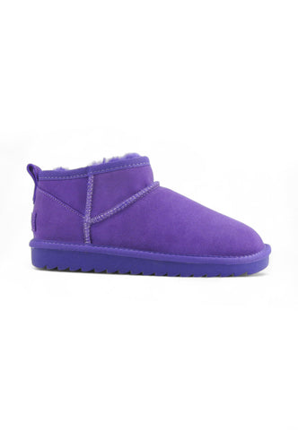 COLORS OF CALIFORNIA Short Winter Boot Suede Stivaletto Grape HC.TW078