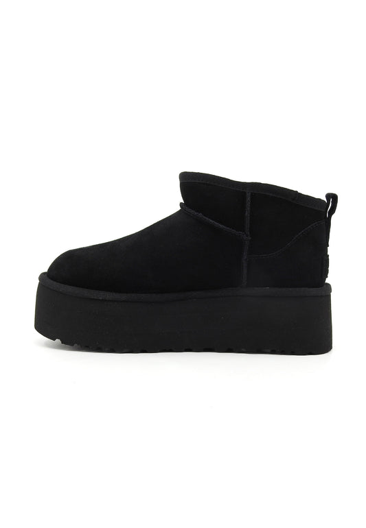 UGG Classic Ultra Mini Stivaletto Pelo Donna Black 1135092-BLK-AI25