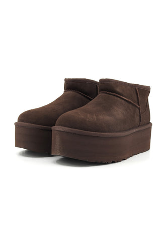 UGG Classic Ultra Mini Stivaletto Pelo Donna Burnt Cedar 1135092-BCDR-AI25