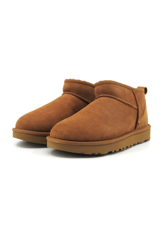 UGG Classic Ultra Mini Stivaletto Pelo Donna Chestnut 1116109-CHE-AI25