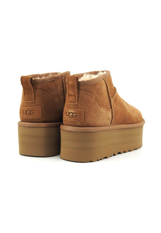 UGG Classic Ultra Mini Stivaletto Pelo Donna Chestnut 1135092-CHE-AI25