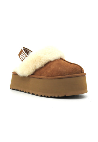 UGG Funkette Ciabatta Pelo Donna Chestnut 1113474