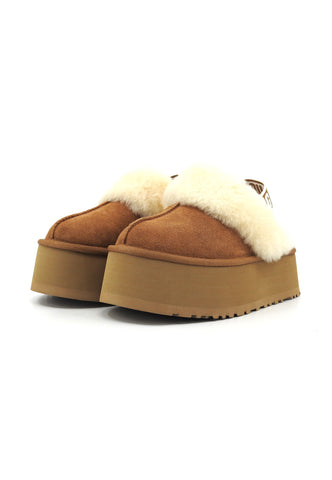 UGG Funkette Ciabatta Pelo Donna Chestnut 1113474