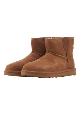 UGG Classic Mini Bailey Zip Stivaletto Pelo Chestnut 1151230-CHE-AI25