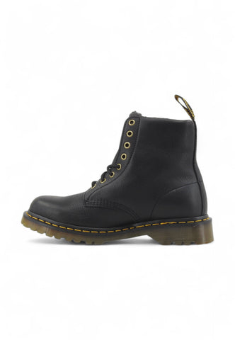 DR.MARTENS Anfibio Lthr Lacci Grizzly Pelo Stivaletto Uomo Nero 1460-WL-31873001