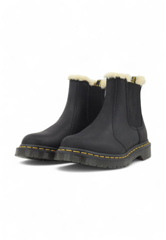 DR.MARTENS Polacco Lthr Elastico Pelo Stivaletto Donna Nero 2976-LEONORE-21045001