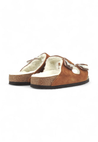 BIRKENSTOCK Arizona Shearling Pelo Ciabatta Donna Marrone 1001135