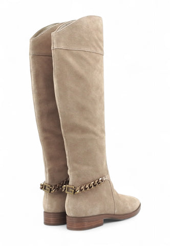 GUESS Nubuck Catena G Stivale Donna Beige FLFJOISUE11