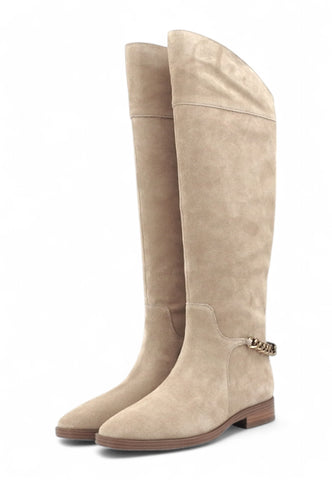 GUESS Nubuck Catena G Stivale Donna Beige FLFJOISUE11