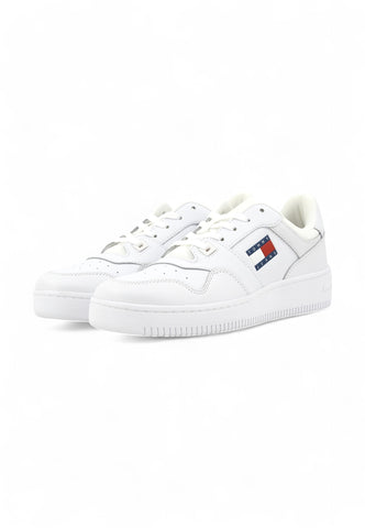 TOMMY HILFIGER Sneaker Lthr Logo Sneaker Uomo Bianco EM0EM01395YBR-PE25