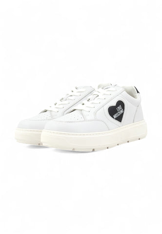 LOVE MOSCHINO Sneaker Sneaker Lthr Retro Donna Bianco JA15154G1MIA110A-PE25