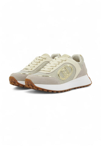 LIU JO Running Suede Lthr Sneaker Donna Beige BA5001PX60101127-PE25