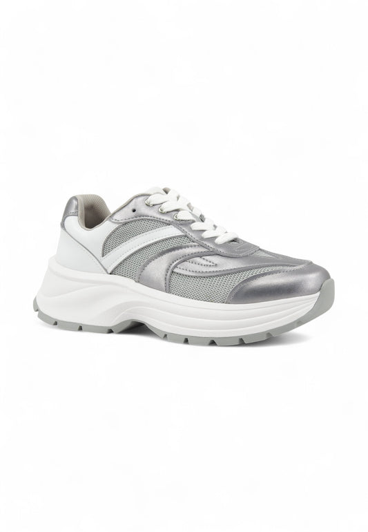 LIU JO Running Lthr Sneaker Donna Grigio BA5085PX610S3682-PE25