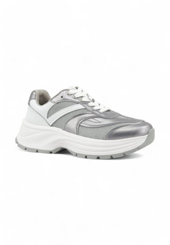 LIU JO Running Lthr Sneaker Donna Grigio BA5085PX610S3682-PE25