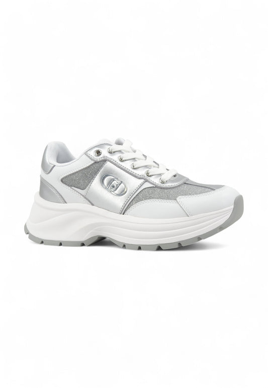 LIU JO Running Lthr Sneaker Donna Argento BA5065PX62004370-PE25