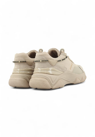 GUESS Running Tessuto Lthr Sneaker Donna Beige FL7MICLEA12-PE25