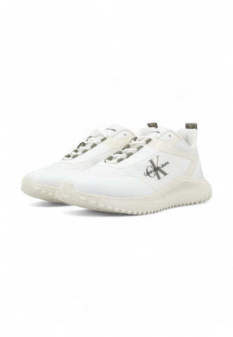 CALVIN KLEIN Running Lthr Sneaker Uomo Bianco YM0YM009680LD-PE25