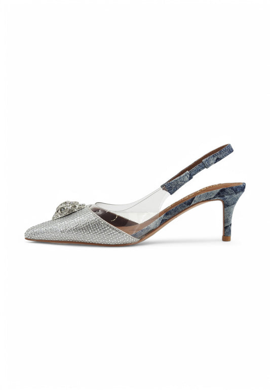 KURT GEIGER Decollette Donna Blu Argento 3939488979