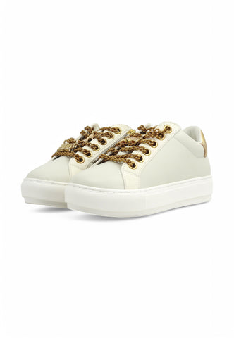 KURT GEIGER Sneaker Donna Bianco Oro 3941215109