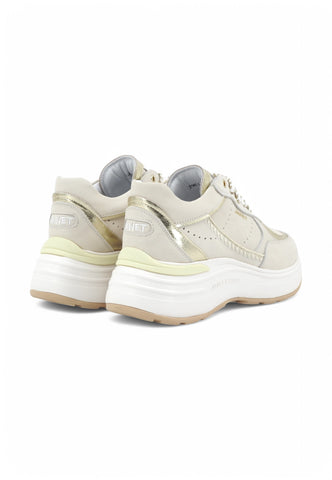 JANET Sneakers Donna Beige Bianco J-060