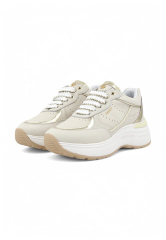 JANET Sneakers Donna Beige Bianco J-060