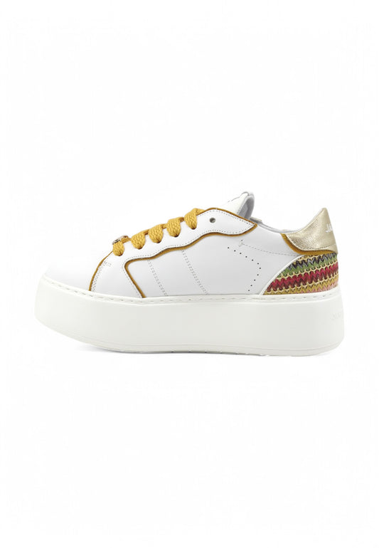 JANET Sneakers Donna Bianco Giallo J-003