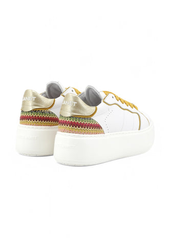 JANET Sneakers Donna Bianco Giallo J-003