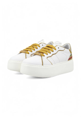 JANET Sneakers Donna Bianco Giallo J-003