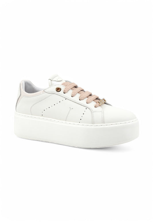 JANET Sneakers Donna Bianco Rosa J-004