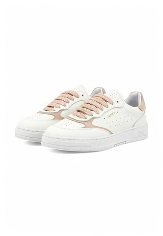 JANET Sneakers Donna Bianco Rosa J-090