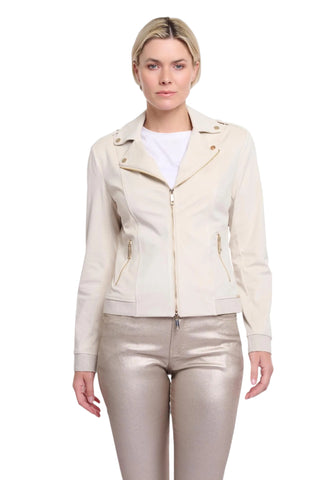 RINO & PELLE Biker Polsino Glitter Bianco Crema Oro MOSHA