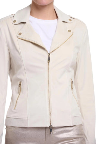 RINO & PELLE Biker Polsino Glitter Bianco Crema Oro MOSHA