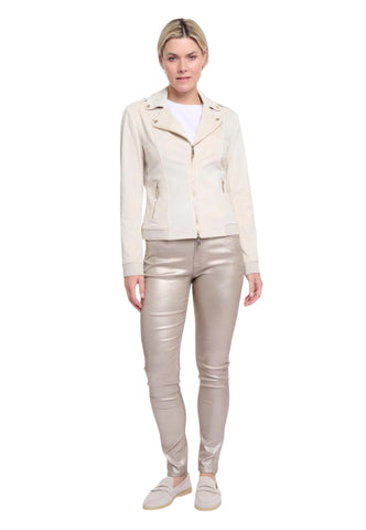 RINO & PELLE Biker Polsino Glitter Bianco Crema Oro MOSHA