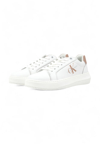 CALVIN KLEIN Sneaker Lthr Logo Sneaker Donna Bianco YW0YW008230K6-PE25