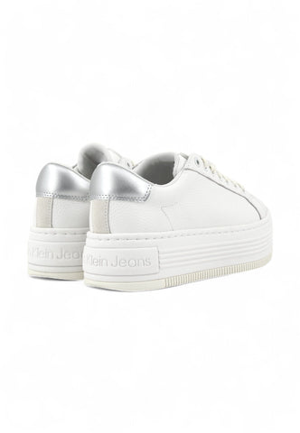 CALVIN KLEIN Sneaker Lthr Suola Alta Sneaker Donna Bianco YW0YW016320LC-PE25