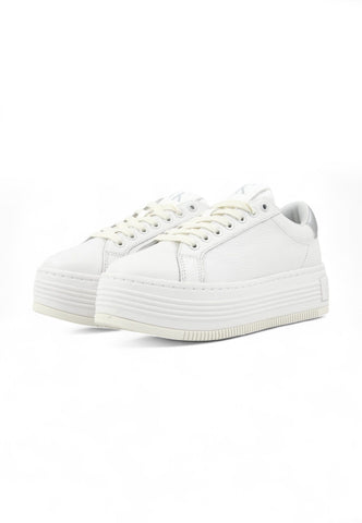 CALVIN KLEIN Sneaker Lthr Suola Alta Sneaker Donna Bianco YW0YW016320LC-PE25