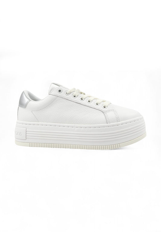 CALVIN KLEIN Sneaker Lthr Suola Alta Sneaker Donna Bianco YW0YW016320LC-PE25