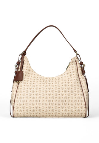 POLLINI Borsa a spalla Donna Bianco Marrone TE8532PP0LQ1110C-PE25